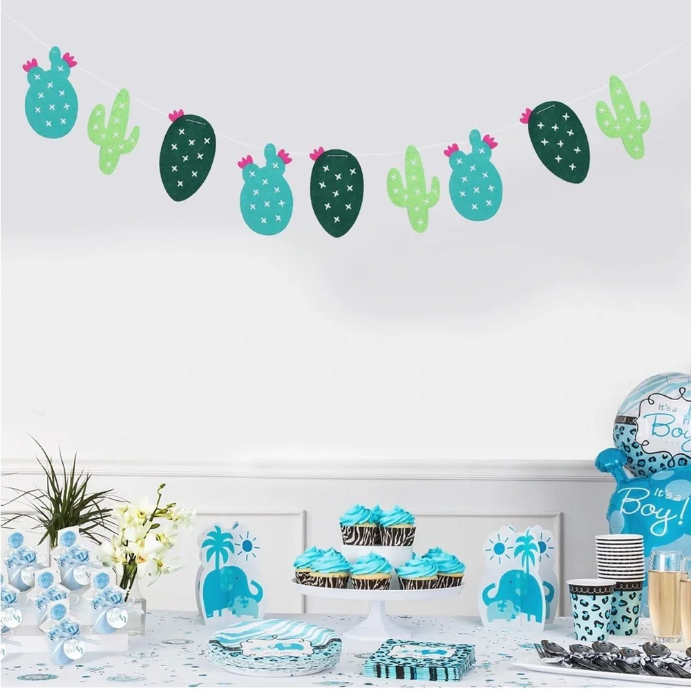 🩶5/$30 Cactus Banner Garland Party Decor New in package!